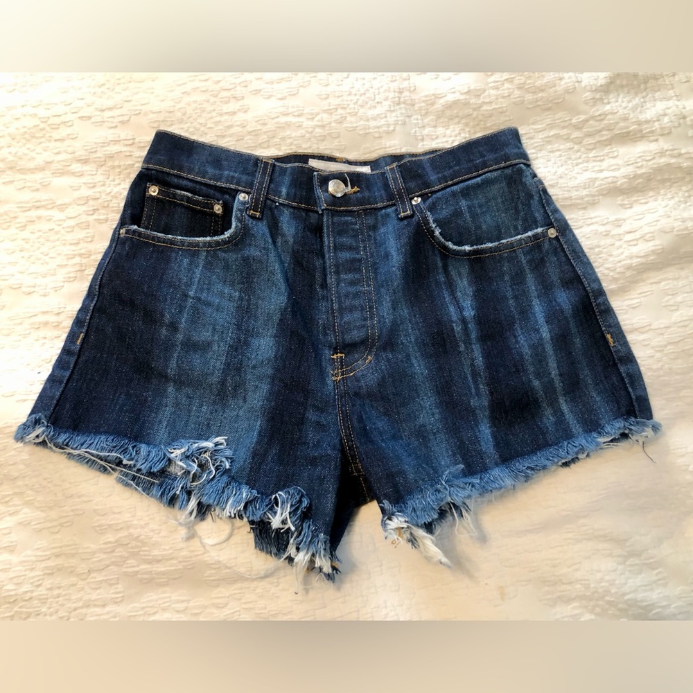 Derek Lam 10 Crosby Drew High Rise Classic Cutoff Shorts Denim Size 27 EUC